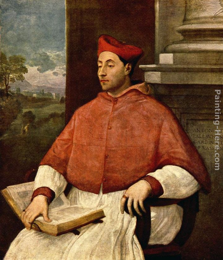 Portrait of Antonio Cardinal Pallavicini painting - Sebastiano del Piombo Portrait of Antonio Cardinal Pallavicini art painting